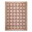9' x 12' Hand Woven Floral 100% Wool French Needlepoint Area Rug Tan
