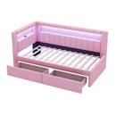 Upholstered Platform Bed With USB Ports And LED Belt by HouseOfZazla