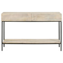 Terrace - 2 Drawer Entryway Console Table - White Washed