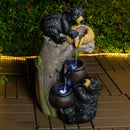 Bear Outdoor Water Fountain with LED Lights