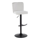 Henry - Contemporary Adjustable Barstool & Swivel With Rounded T Footrest (Set of 2) by HouseOfZazla