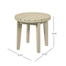 Outdoor 16" Square Acacia Wood Side Table