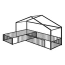 L-Shaped Montessori Bed For 2 Kids With Partitioned Fence by HouseOfZazla
