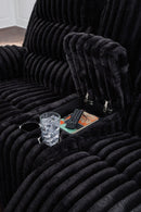 Rhine Falls - Double Reclining Power Loveseat With Console - Onyx