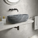 Bathroom Vessel Sink With Wavy Design