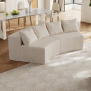 Curved Sectional Sofa With 4 Pillows, Modular Semi Circular Design by HouseOfZazla