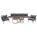 Modern Outdoor Sectional Sofa Set With Nesting Coffee Tables by HouseOfZazla