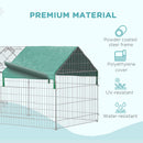 87" Small Animal Playpen, Pet Playpen Yard Fence for Rabbits, Chicken, Chinchillas with Roof for Indoor & Outdoor, Green