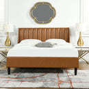 Aspen - Vertical Tufted Modern Headboard Platform Bed Set by HouseOfZazla