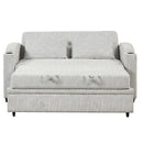 Pull Out Loveseat Sofa With Adjsutable Backrest, 2 Pillows, Cup Holders, USB Ports For Living Room by HouseOfZazla