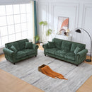 Modern 3 And 2 Seater Sofa With Rolled Arms, Tufted Upholstered Couch by Unique Piece Furniture