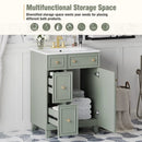 Transitional Style Bathroom Vanity Cabinet With Ceramic Sink by Unique Piece Furniture
