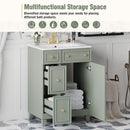 Transitional Style Bathroom Vanity Cabinet With Ceramic Sink by HouseOfZazla