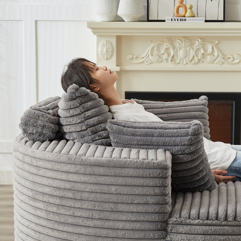 55' Corduroy Sponge Single Sofa, photo 9 of 10