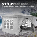 10'X10' Folding Canopy With 4 Removable Sidewalls Outdoor Event Shelter UPF 50+ Gazebo Portable Tents For Parties Beach Camping Wedding Ez Pop Up Canopy 4 Pieces Weight Bag + Carry Bag by HouseOfZazla