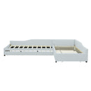Upholstered Double Daybed With Trundle And Drawer