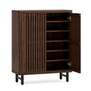 6 Tier Shoe Cabinet With Louvered Doors by HouseOfZazla