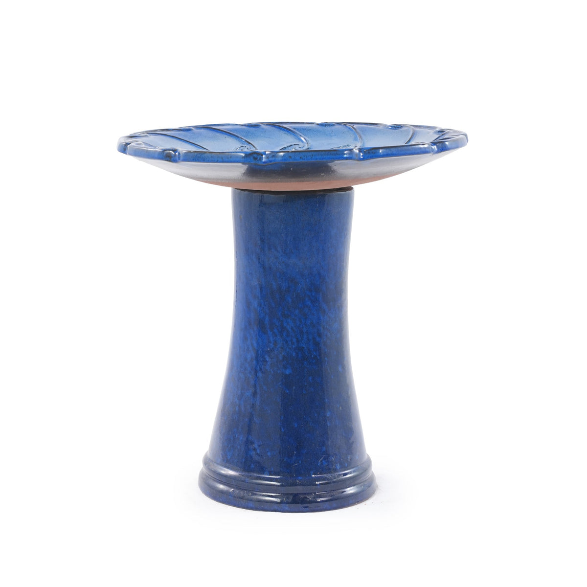 Handmade Glazed Ceramic Bird Bath, Sapphire, photo 9 of 10
