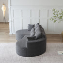 Curved Oversized Sectional Sofa With Extra Deep Seat by HouseOfZazla