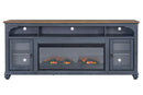 Fireplace TV Stand For TVs Up To 95" - Blue