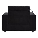 Modern Style Armchair Chaise Lounge Sofa Couch With Movable Storage Ottoman, USB Ports, Cup Holders, Phone Holder, Side Pockets by HouseOfZazla