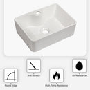 Modern Ceramic Rectangular Vessel Bathroom Sink With Sleek Design by HouseOfZazla