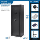 9.33 Cubic Ft Biometric Keypad Rifle Safe - Black by HouseOfZazla