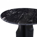 Kinton - Round Dining Table With Natural Marble Top - Black by Unique Piece Furniture