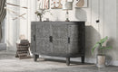 Accent Storage Cabinet Sideboard Wooden Cabinet with Antique Pattern Doors for Hallway, Entryway, Living Room, Bedroom