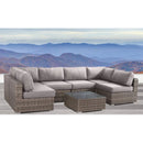 6 Person Wicker Seating Group With Premium Cushions - Gray Mix by HouseOfZazla