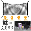 Trunk Cargo Net Stretchable Universal Elastic Truck Net Rear Seat Trunk Storage Organizer Net with Fasteners and Hardware Flexible Nylon Car Storage M