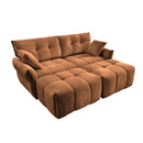Sofa Set With Ottoman And Pillows, Textured, High Resilience Cushions by HouseOfZazla