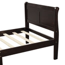 Platform Bed Frame Mattress Foundation Sleigh Bed With Headboard / Footboard / Wood Slat Suppor by HouseOfZazla