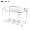 Metal Bunk Bed, Low Bunk Bed With Ladder by HouseOfZazla