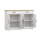 47.95" Farmhouse Buffet Cabinet Storage Sideboard with 2 Drawers and 4 Doors for Dining Living Room Kitchen Cupboard-White
