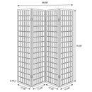 Roberto 4-Panel Room Divider Folding Shoji Screen Black