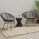 Cordella Outdoor Woven Wicker Chairs with Cushions, Set of 2 by HouseOfZazla