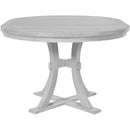 5-Piece Rustic Round Pedestal Extendable Dining Table Set with 15.7" Removable Leaf and Simple Dining Chirs for Small Places, Gray