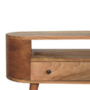 Modern Mini Rounded Entertainment Unit - Oak by Unique Piece Furniture