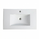 30Inch x 18.5Inch Ceramic Bathroom Vanity Sink Top with Single Hole by HouseOfZazla