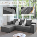 106.5" Convertible L-Shaped Sectional Sofa Bed