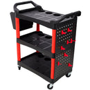 3 Tier Rolling Auto Detail Cart with Wheels