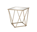 Fogya Mirrored & Champagne Table