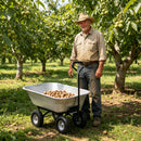 Folding Poly Garden Dump Truck with Steel Frame and Pneumatic Tires by HouseOfZazla