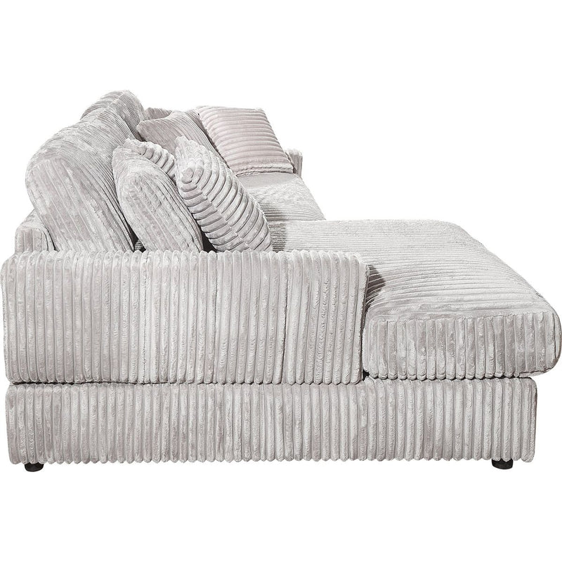 Modern CorduroyCorner sofa Sleeper Sofa Couch With Comfy Deep Seat& 6 Pillows