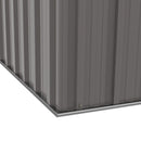 6' x 4' Metal Lean to Garden Shed, Outdoor Storage Shed, Garden Tool House with Double Sliding Doors, 2 Air Vents for Backyard, Patio, Lawn, Gray