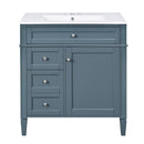Bathroom Vanity With Medicine Cabinet, Royal Mirror Cabinet, Modern Bathroom Storage Cabinet With 2 Soft Closing Doors And 4 Drawers by HouseOfZazla