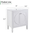 30" No Assembly Needed Vintage Bathroom Vanity