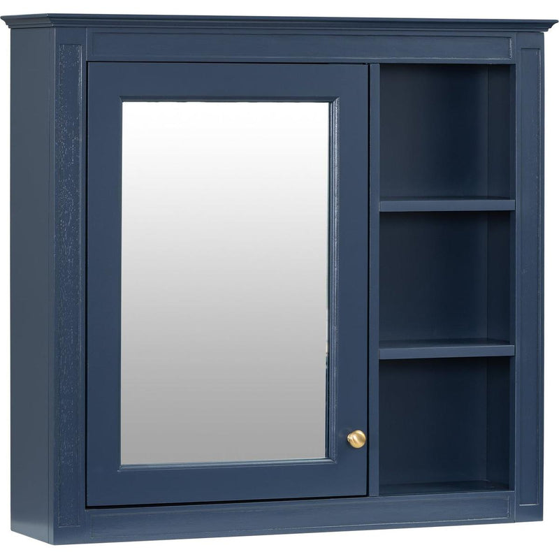 30" x 28" Medicine Cabinet, Wall Mounted Bathroom Storage Cabinet, Modern Bathroom Wall Cabinet with Mirror,Medicine Cabinet, Mirror Cabinet with 3 Open Shelves (Not Include Bathroom Vanity)