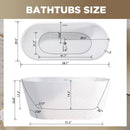 Glossy Freestanding Bathtub With Toe Tap Drain by HouseOfZazla